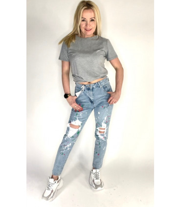 VelvetBut Spodnie damskie jeansy farba